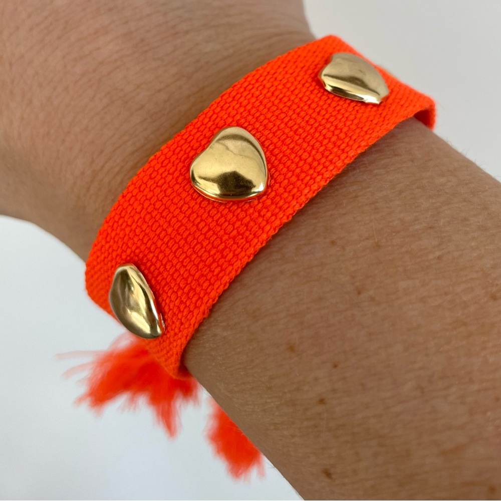 Orange Woven Pulley Bracelet